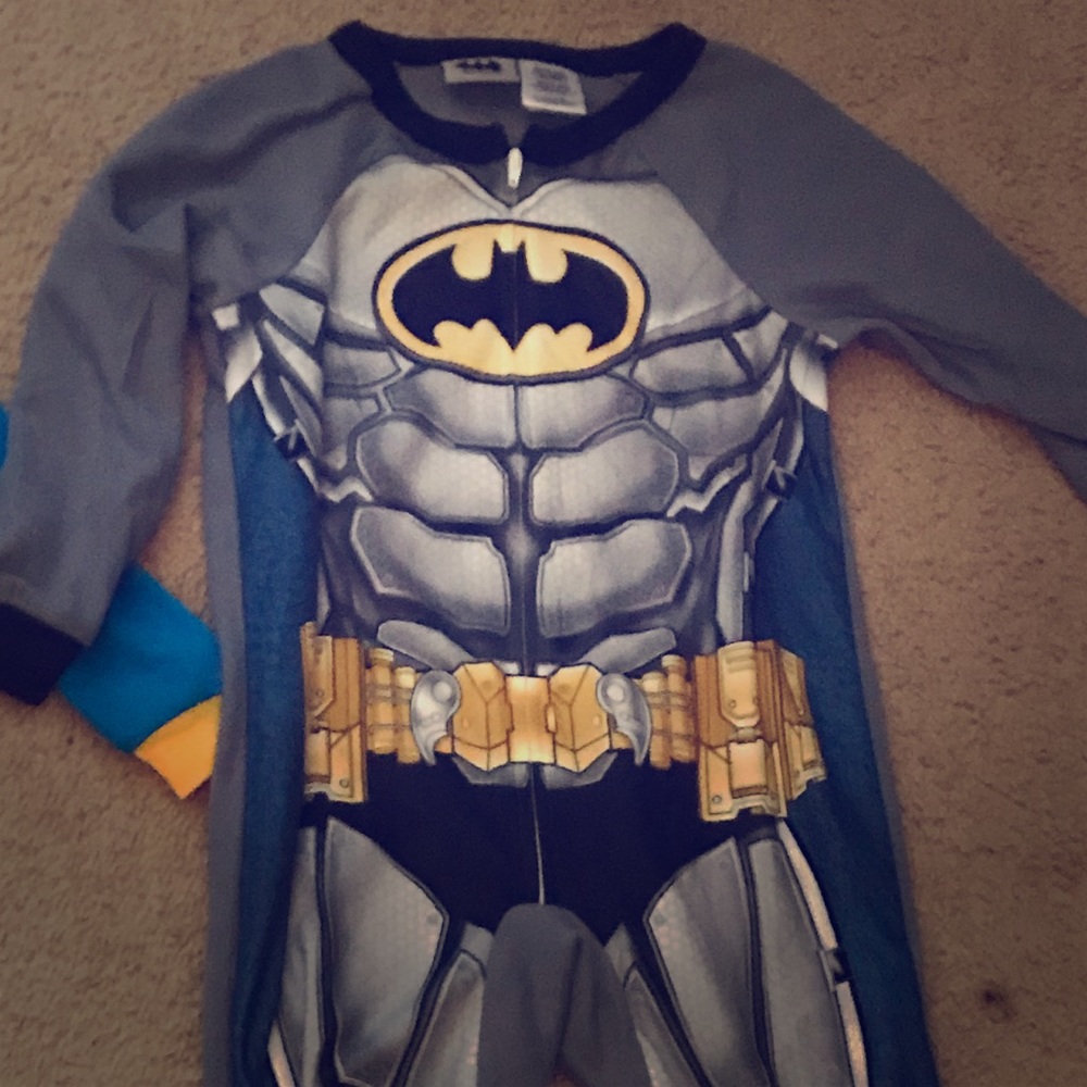 Boys Footless onesie Batman pjs
